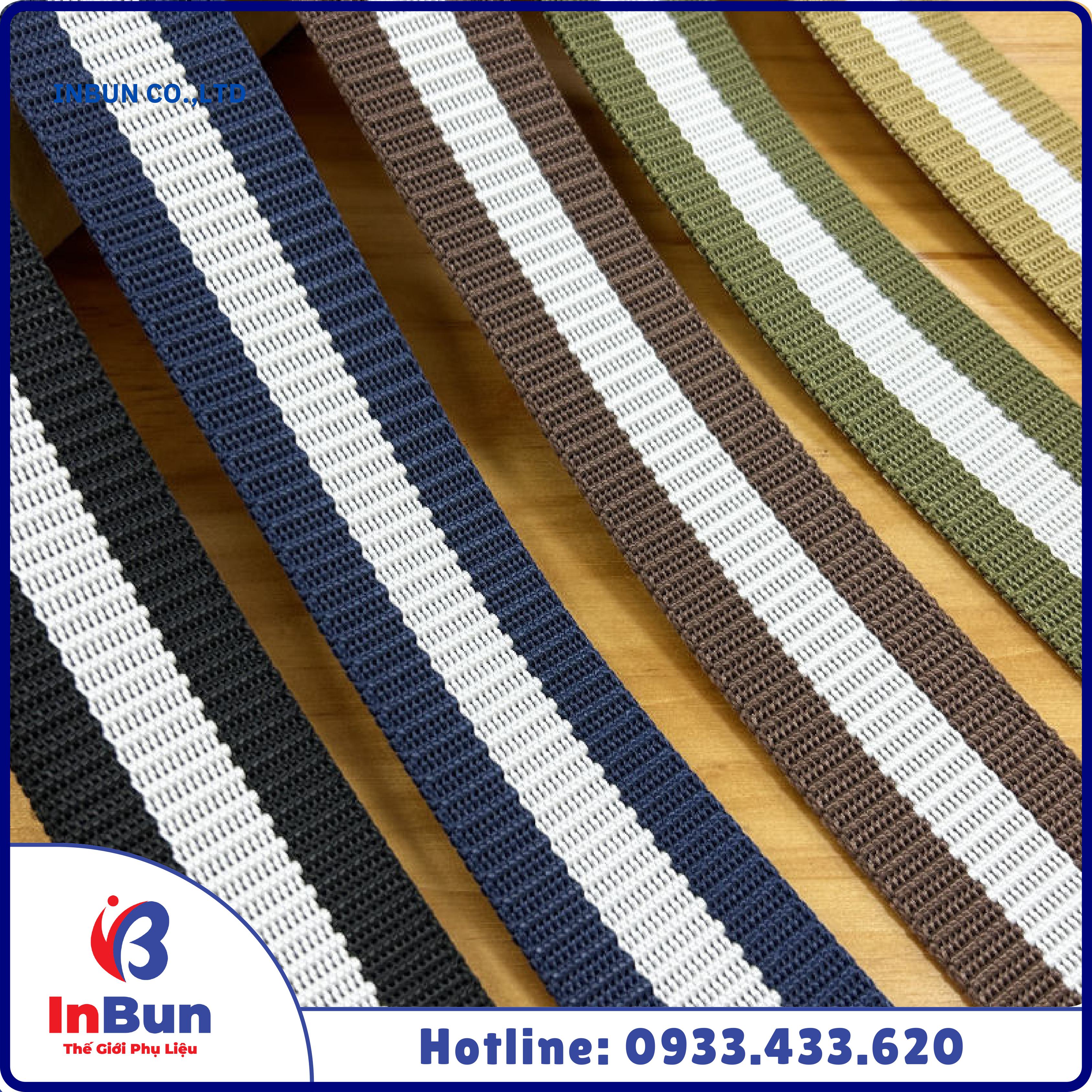 JACQUARD LOGO NYLON WEBBING 3.8CM WAIST BELT WHOLESALE